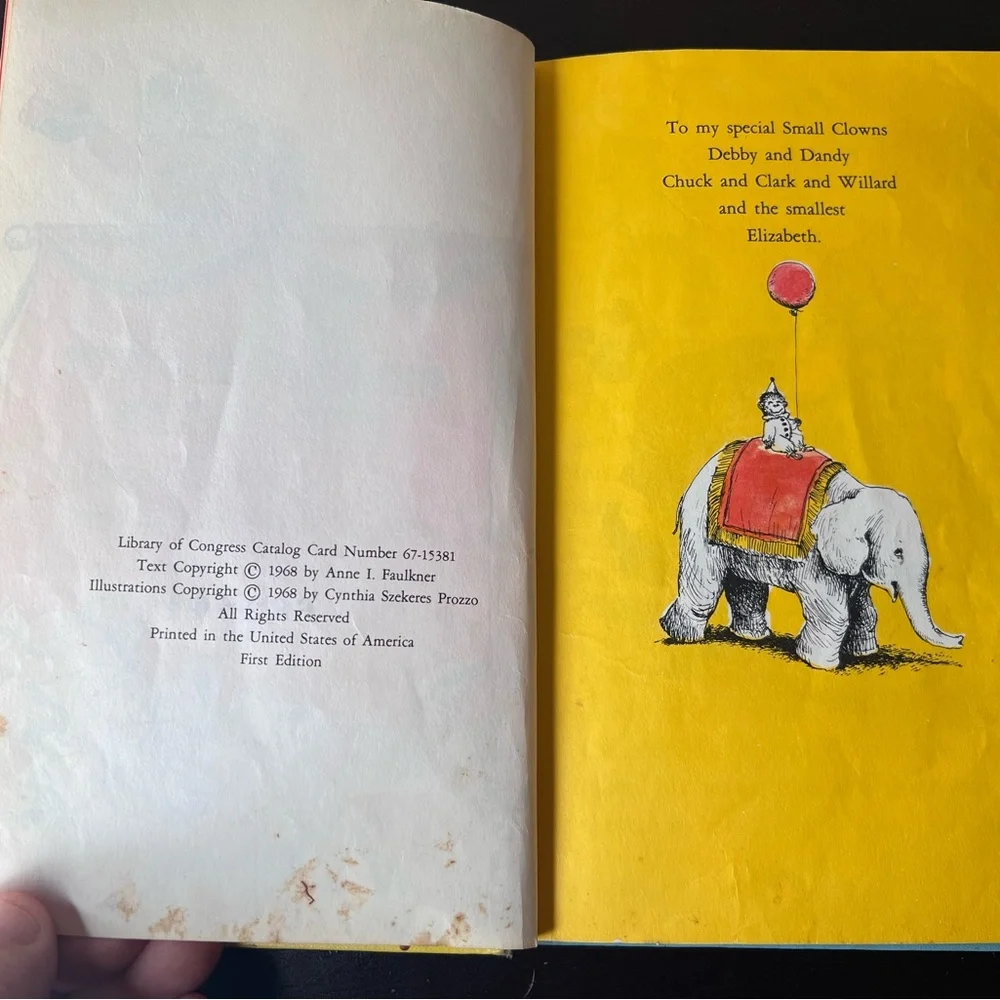 Small Clown and Tiger -Nancy Faulkner vintage 1968